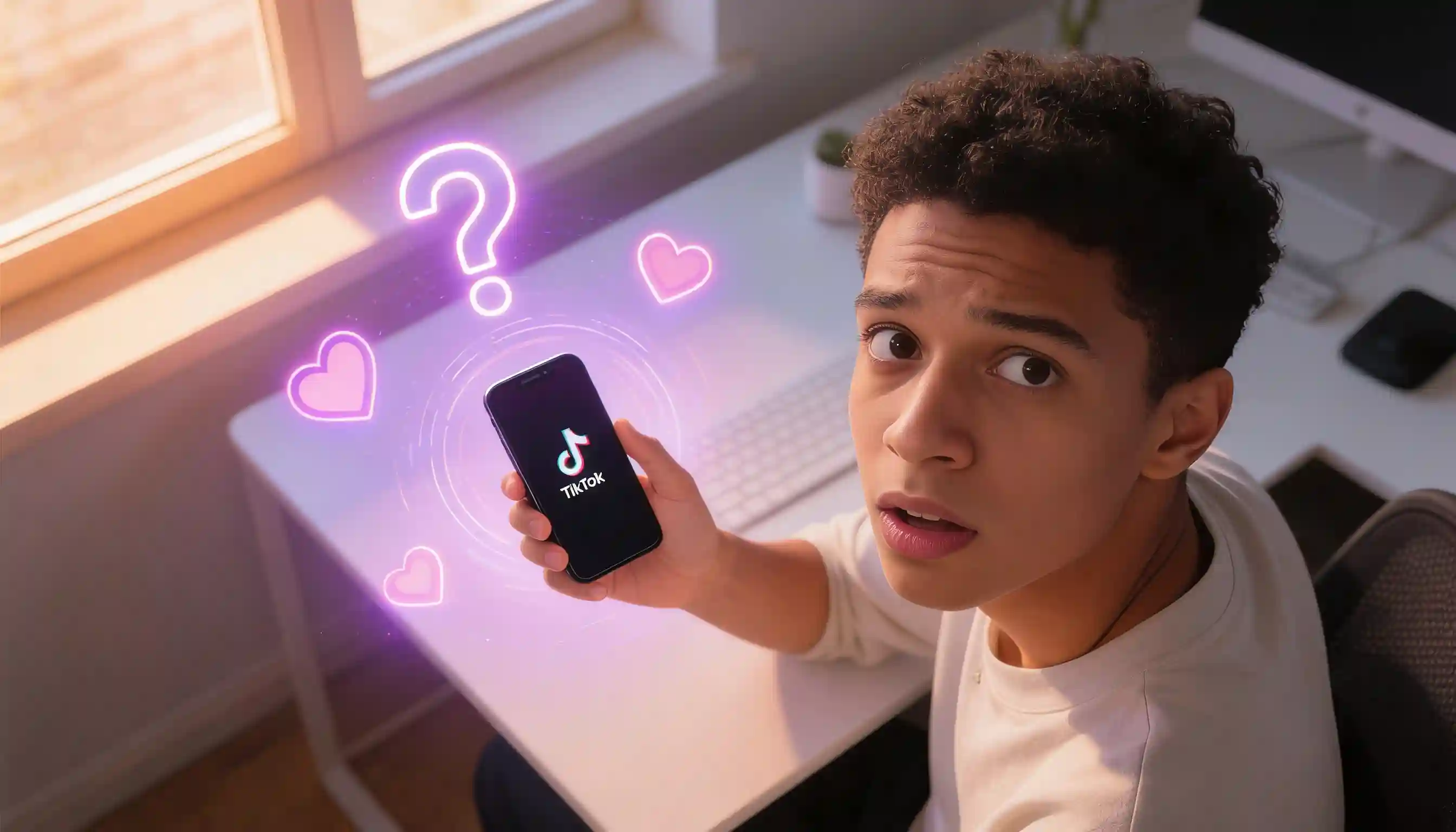 Diverse group of young people using smartphones and checking social media, representing different motivations for monitoring TikTok activity