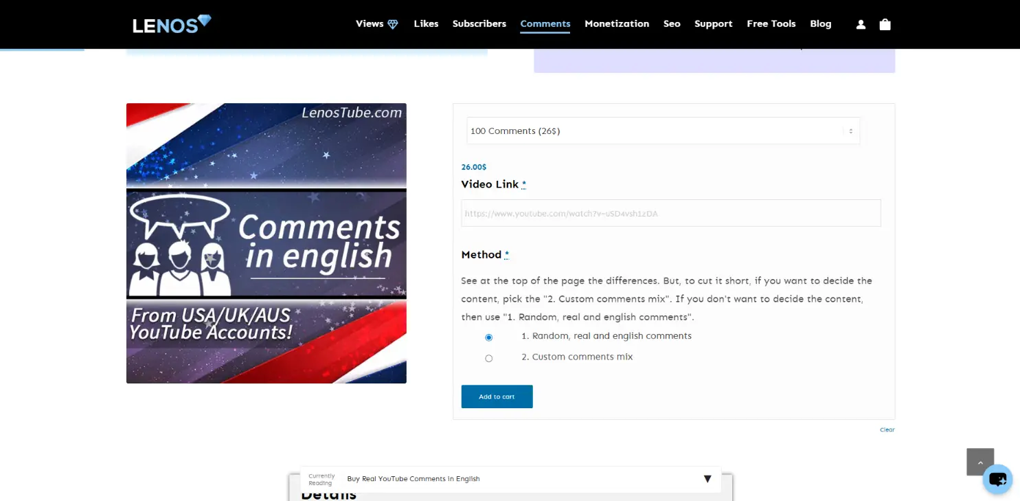 LenosTube YouTube comments with unjustified expensive pricing