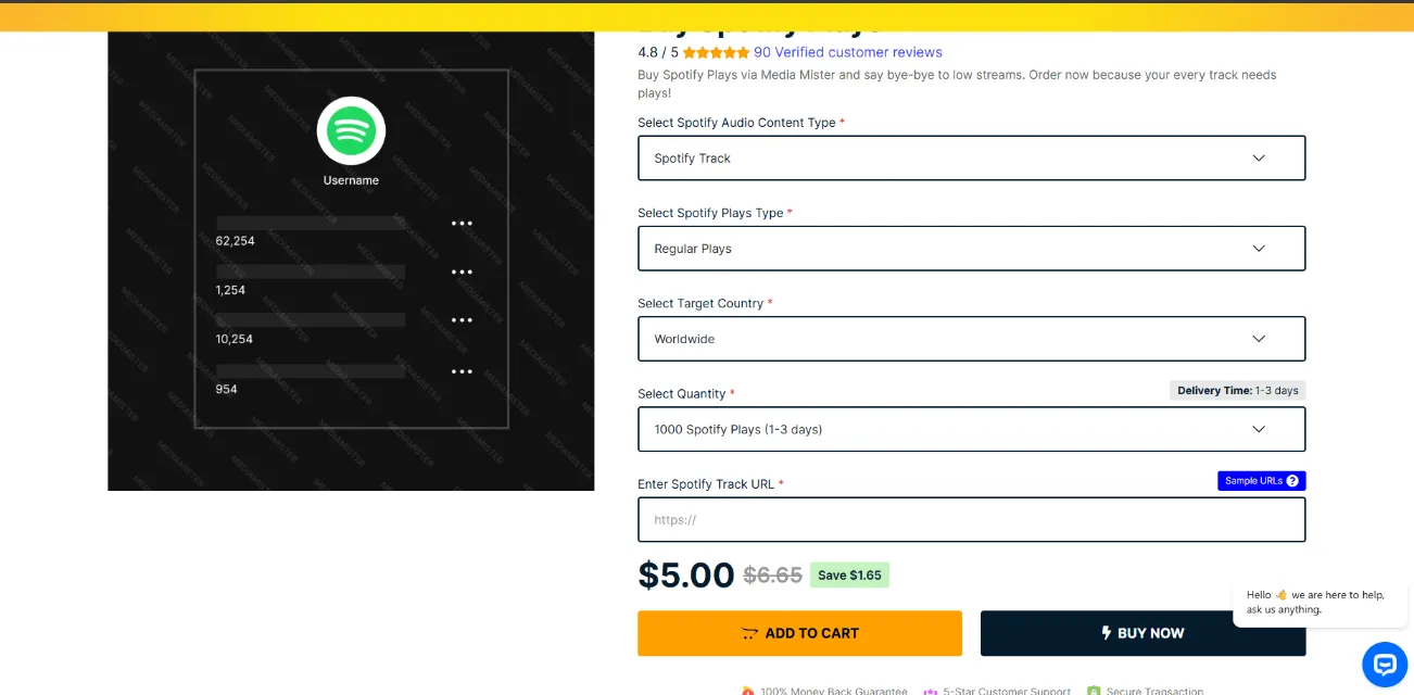 MediaMister Spotify plays 67% more expensive than GTR
