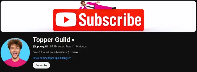 Topper Guild YouTube channel banner
