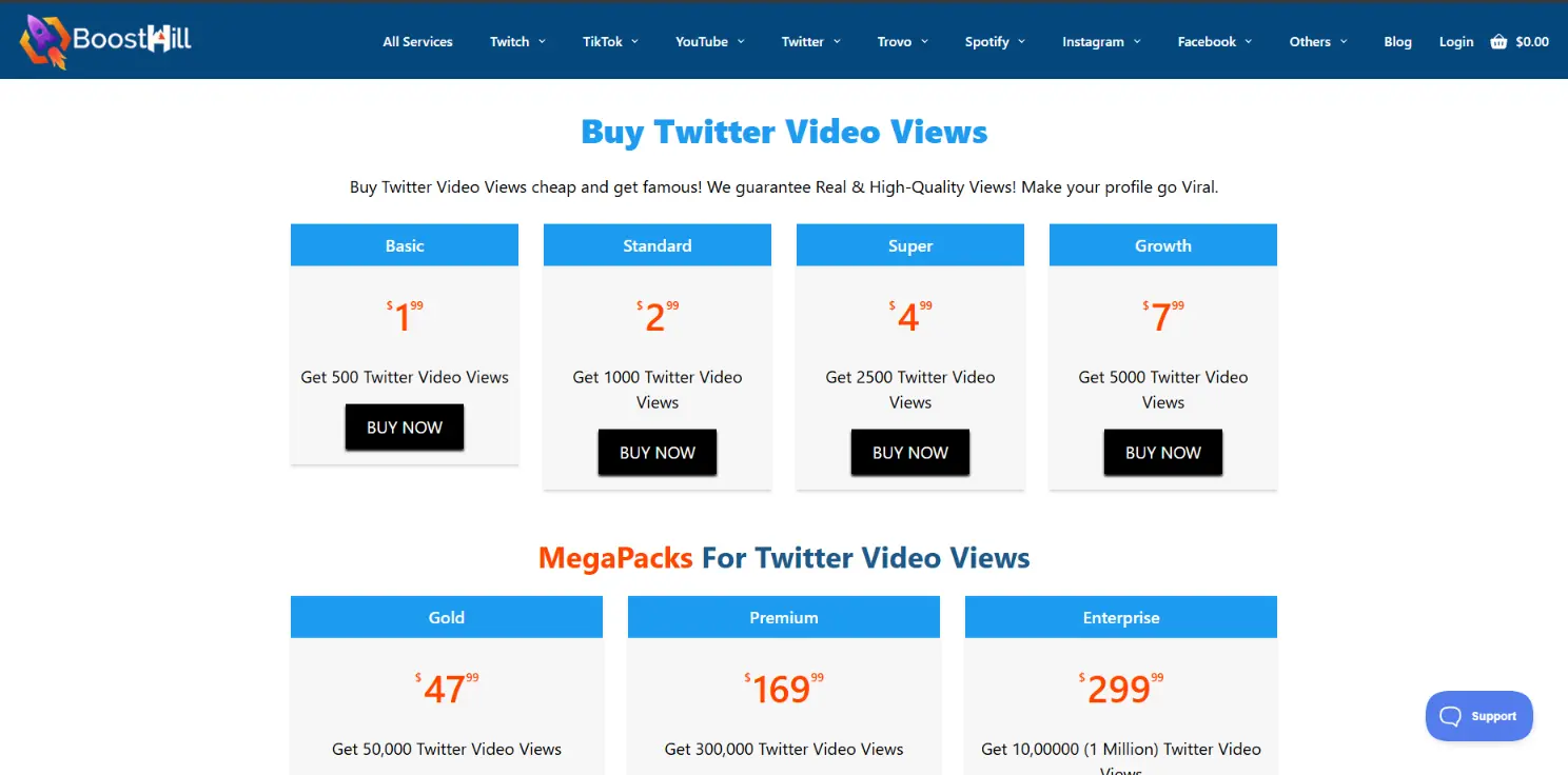 BoostHill X views service with cheapest pricing