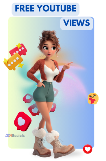 YouTube analytics dashboard showing free views growth, watch time increase and subscriber count rising for a small creator channel