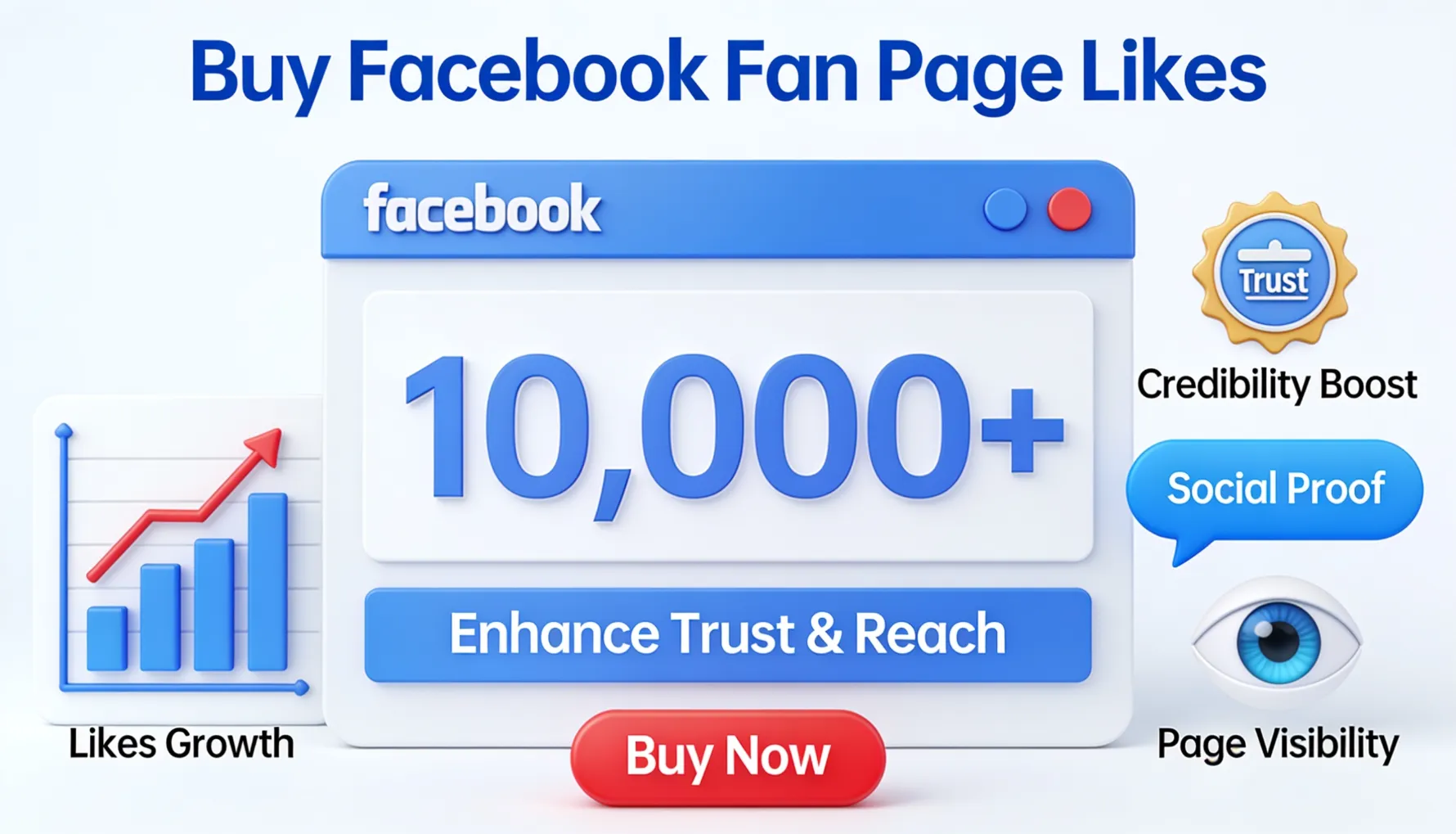 Buy Facebook fan page likes to boost credibility, social proof, and page visibility