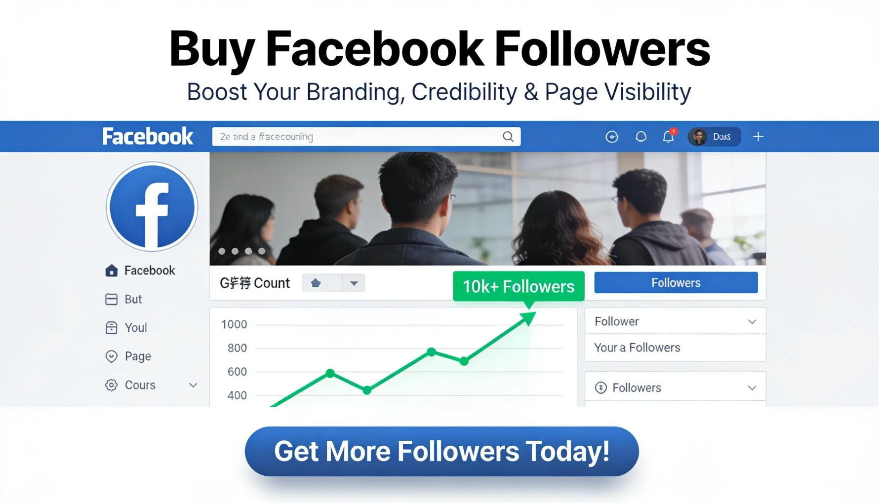 Buy Facebook followers to boost personal branding, credibility, and page visibility