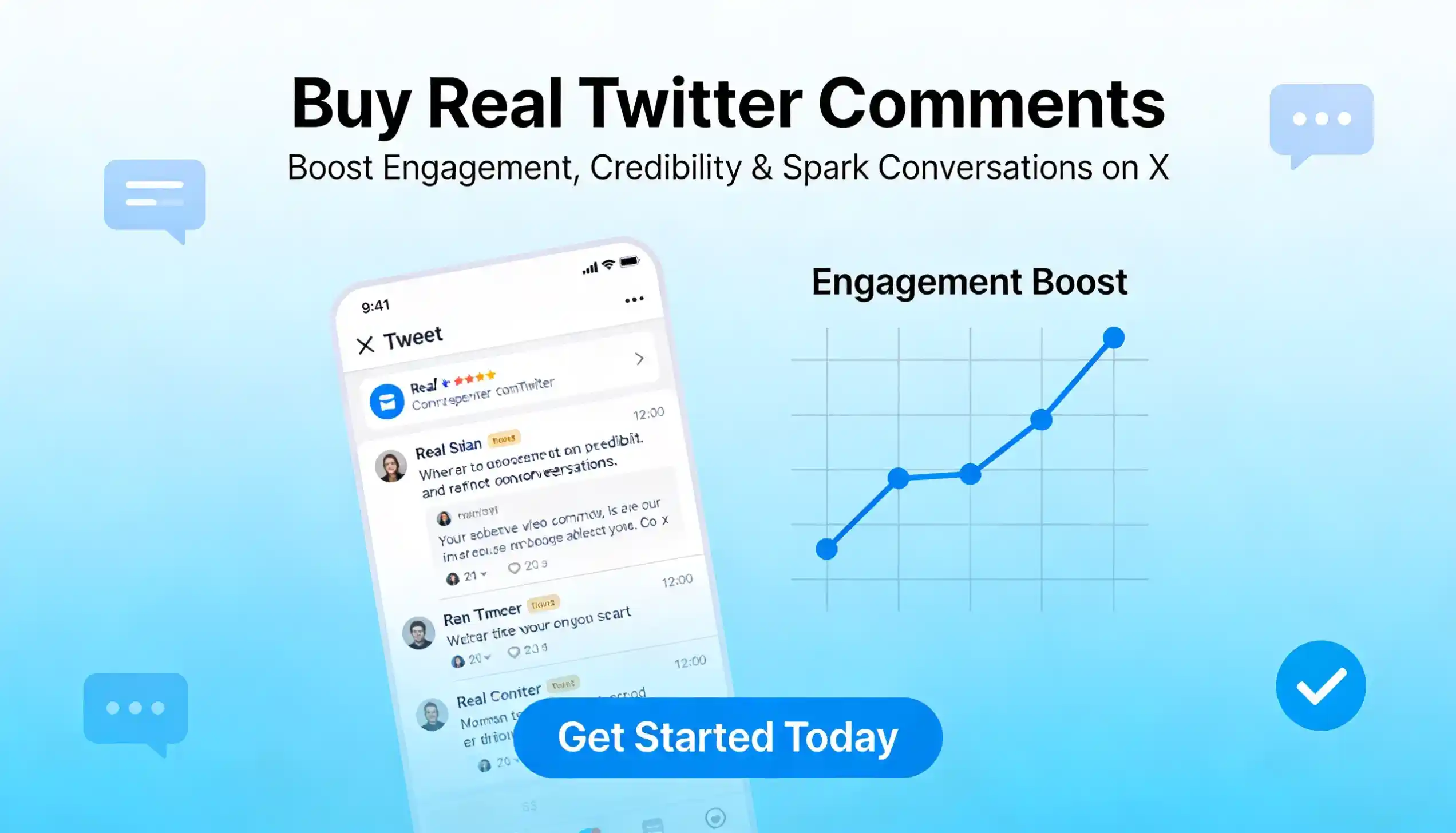 Buy real Twitter comments to boost tweet engagement, credibility, and conversation on X