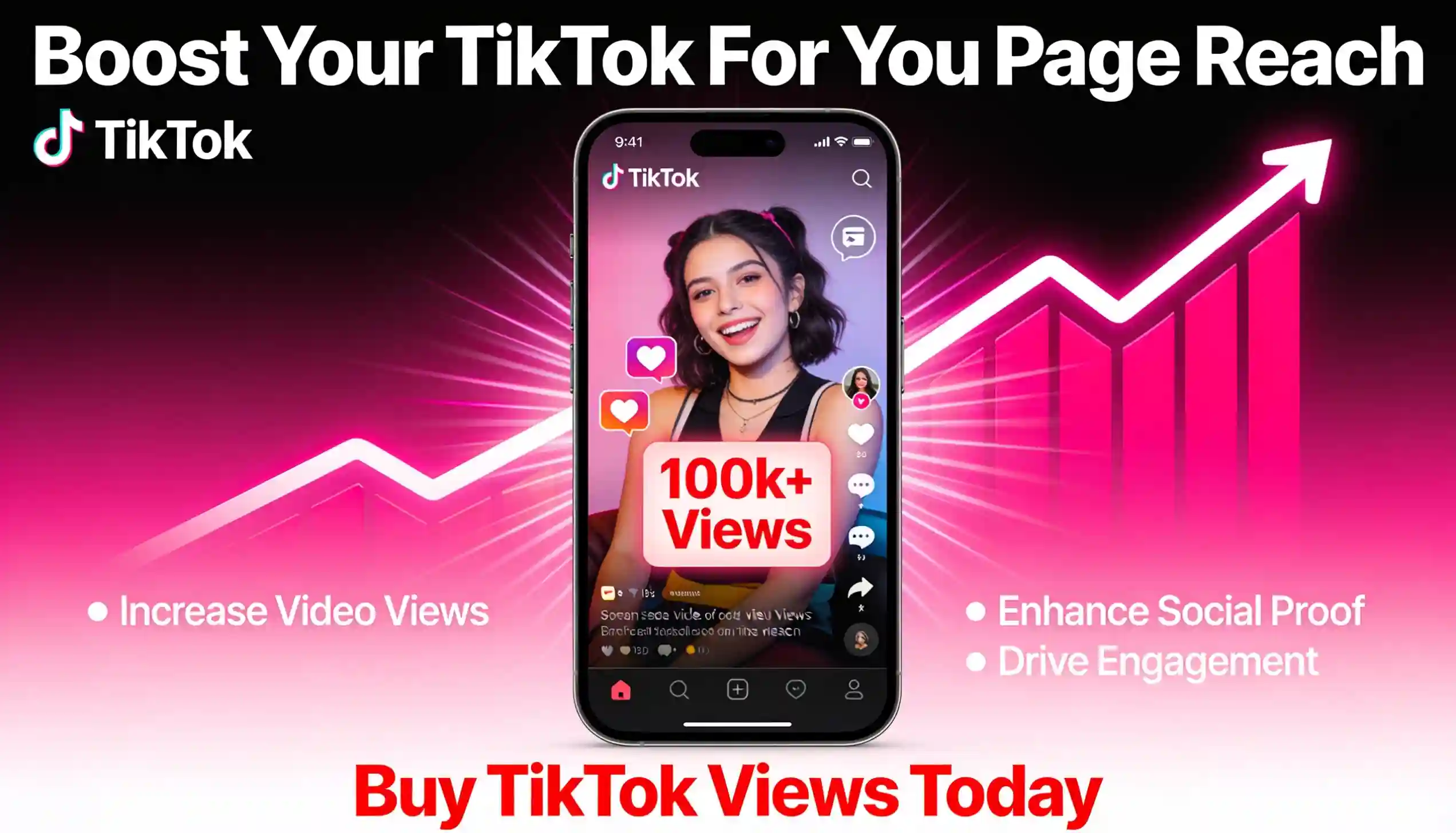 Buy TikTok views to boost For You page reach, social proof, and video engagement