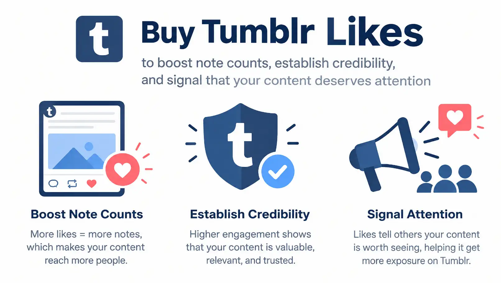 Buy Tumblr likes to boost note counts, establish credibility, and signal that your content deserves attention
