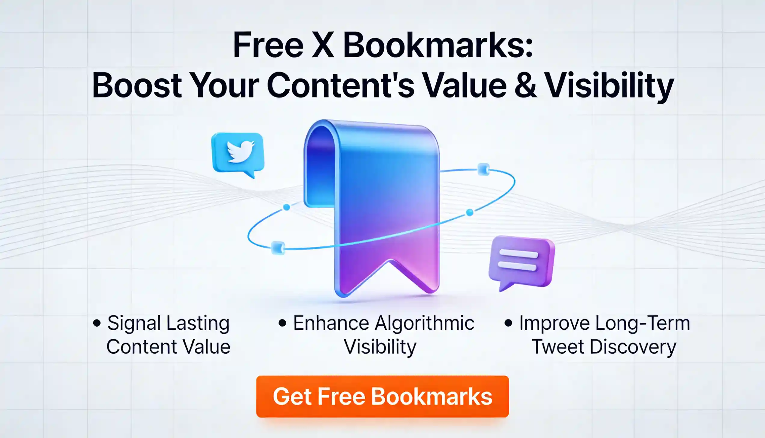 Get free X bookmarks to signal lasting content value, boost algorithmic visibility, and improve long-term tweet discovery
