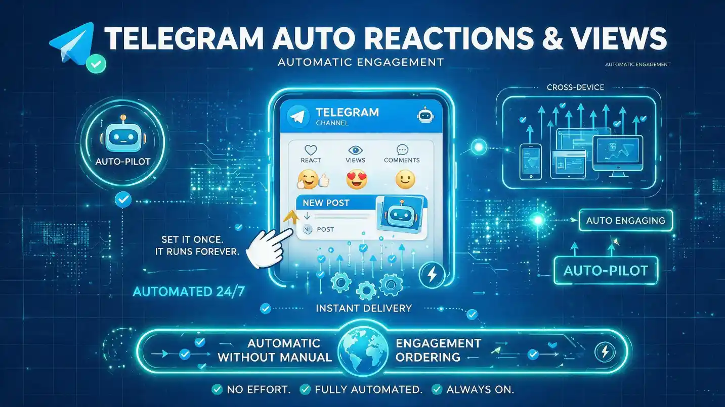 Telegram auto positive reactions and views on every new channel post&mdash;automatic engagement without manual ordering