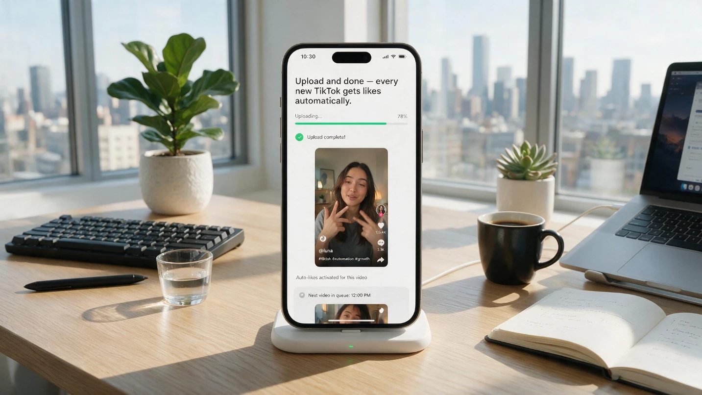 Buy TikTok auto likes so every new video gets likes automatically in the first-hour algorithm window