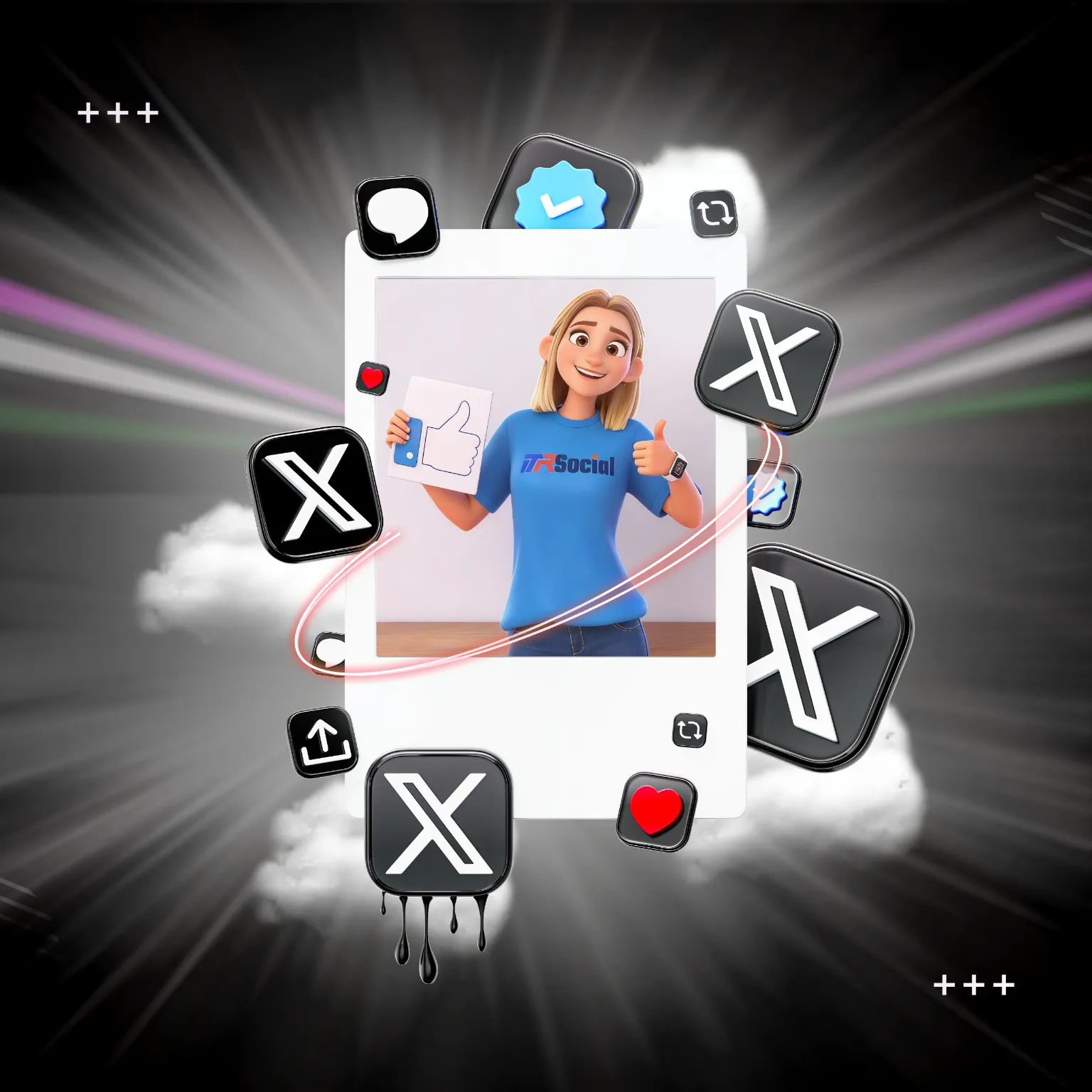 Twitter engagement strategy showing impressions growth, brand awareness, and social media marketing success